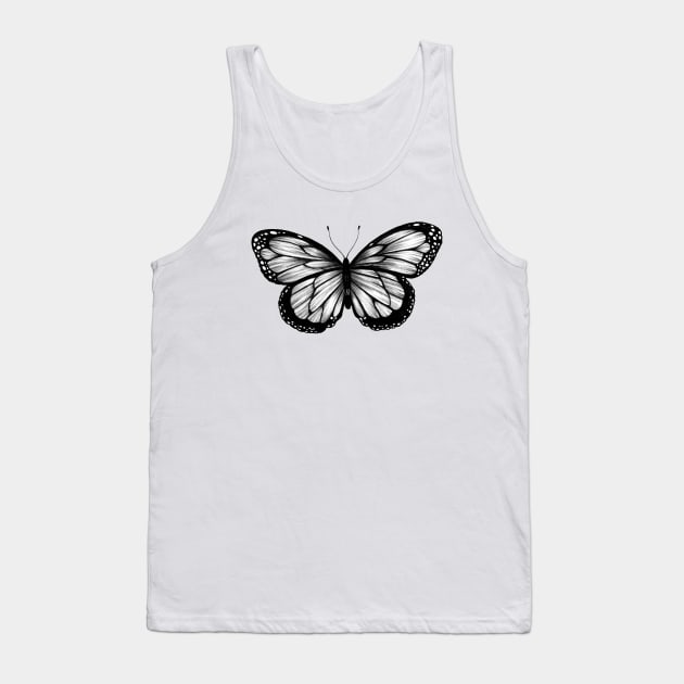 black butterfly Tank Top by solfortuny